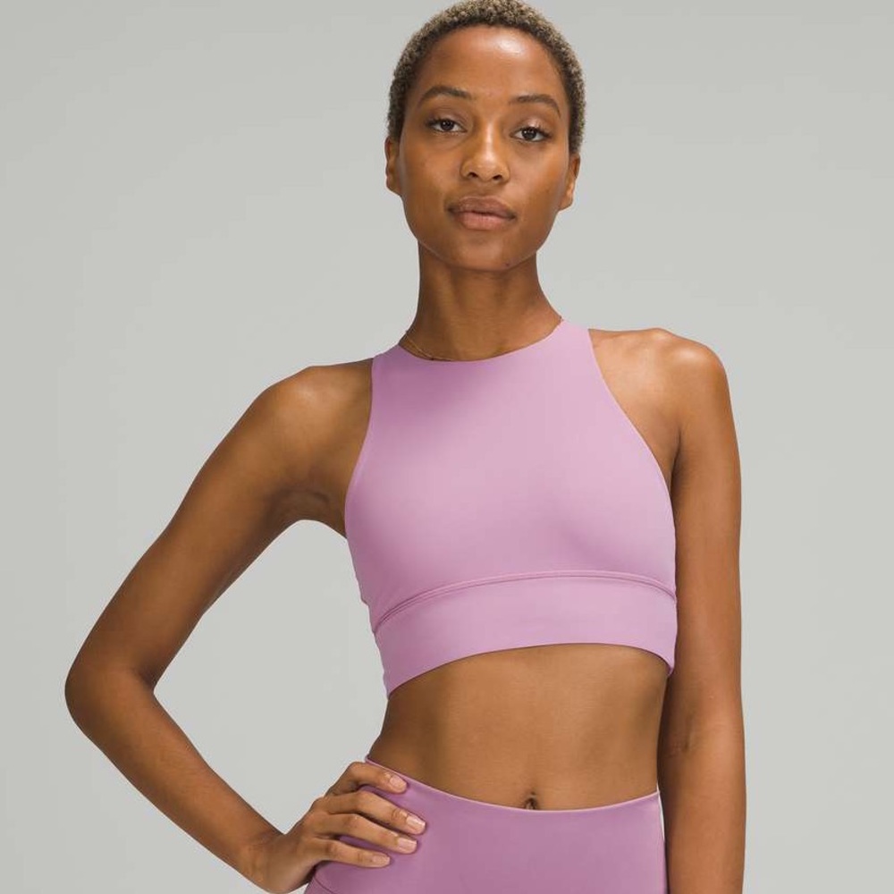 Lululemon- Energy High-Neck Long Line Tough Bra Purple